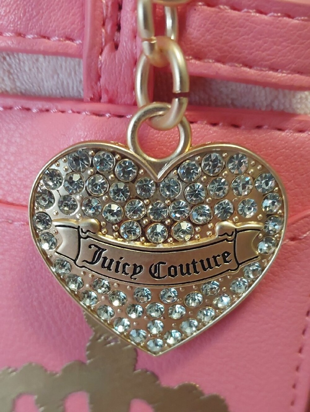 Juicy Couture Pink and Cream Bow-Accent Daydreamer Tote New - Picture 8 of 10